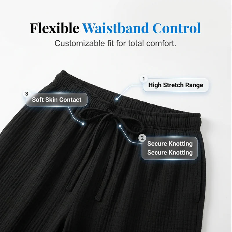 Women’s Crinkle Cotton Lounge Trousers