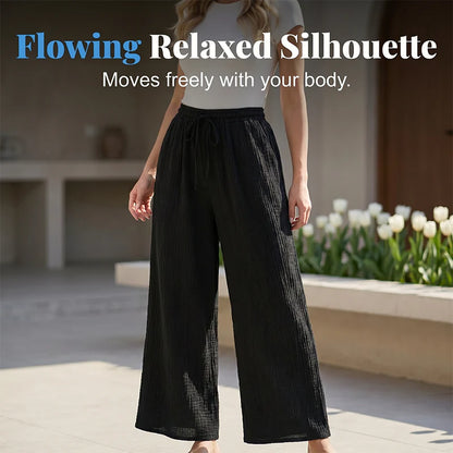 Women’s Crinkle Cotton Lounge Trousers