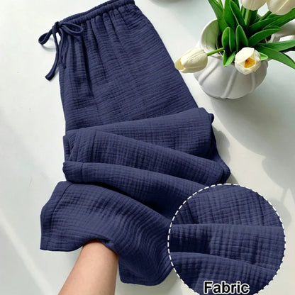 Women’s Crinkle Cotton Lounge Trousers