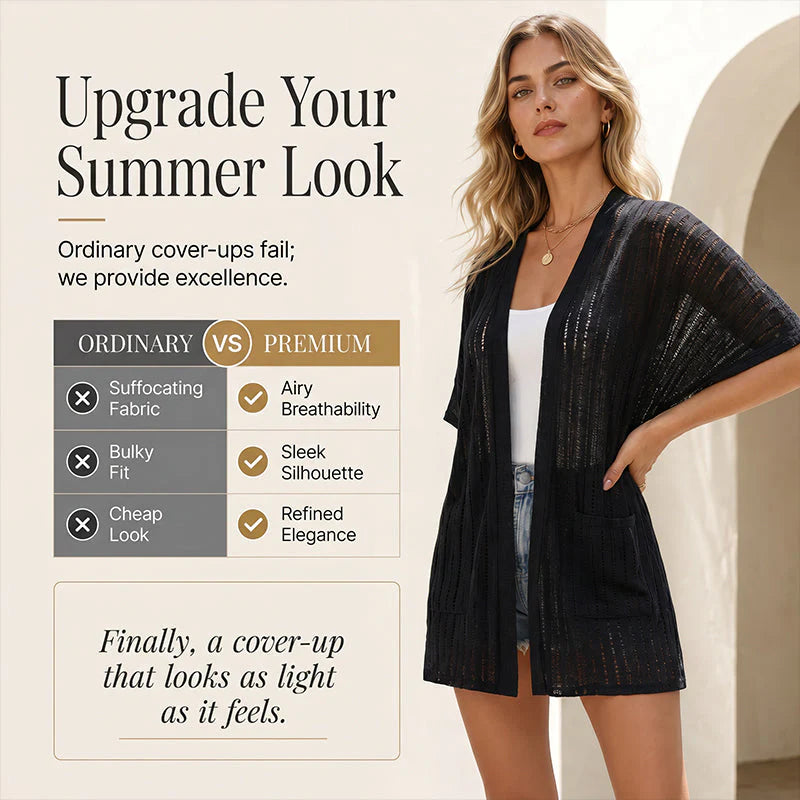 Women's Open-Front Lightweight Knit Cardigan