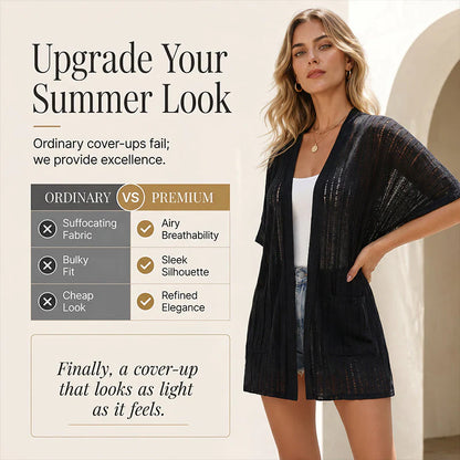 Women's Open-Front Lightweight Knit Cardigan