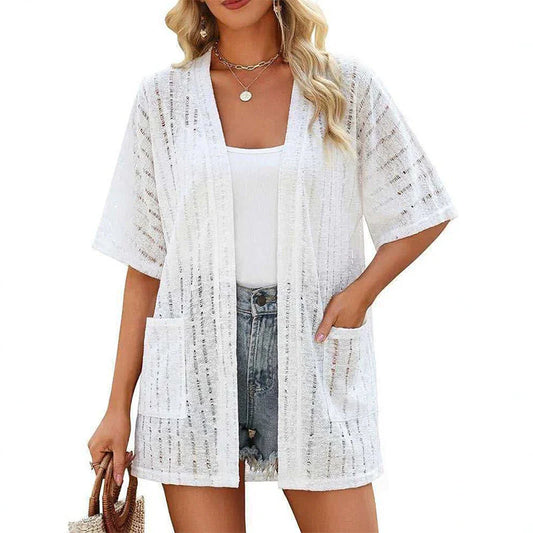 Women's Open-Front Lightweight Knit Cardigan