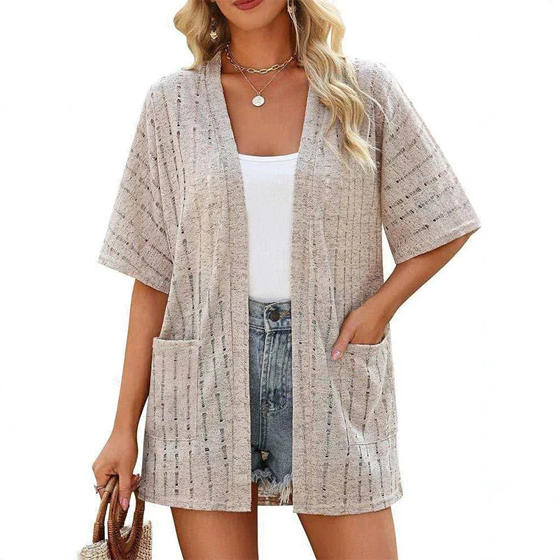 Women's Open-Front Lightweight Knit Cardigan
