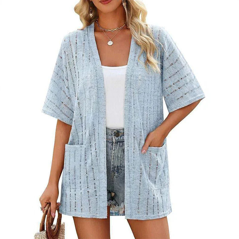 Women's Open-Front Lightweight Knit Cardigan