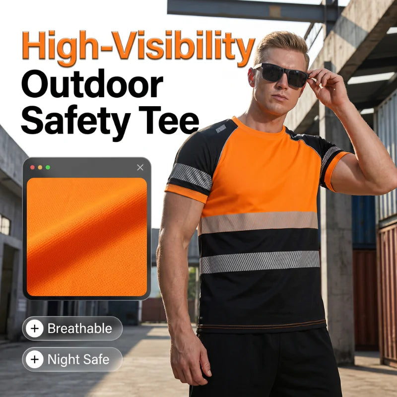 Men’s Reflective Colour-Block T-Shirt