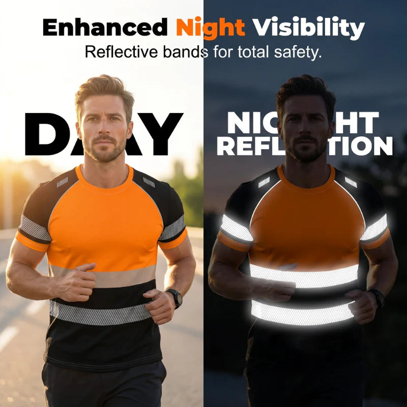 Men’s Reflective Colour-Block T-Shirt