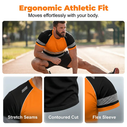 Men’s Reflective Colour-Block T-Shirt