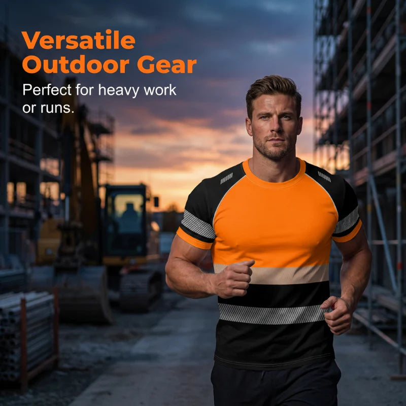 Men’s Reflective Colour-Block T-Shirt