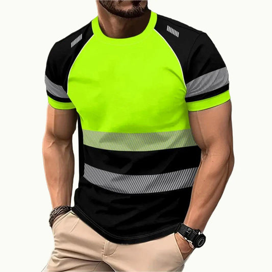 Men’s Reflective Colour-Block T-Shirt