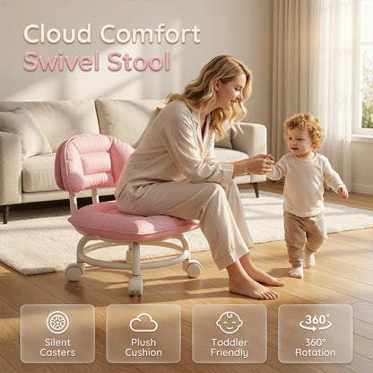 Cloud Cushion Rolling Low Stool