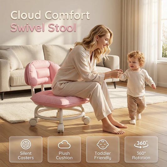 Cloud Cushion Rolling Low Stool