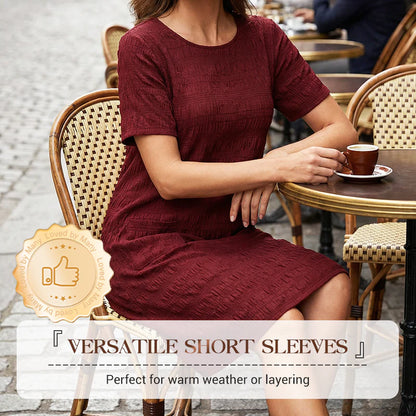 Women's Textured Pocket Shift Dress