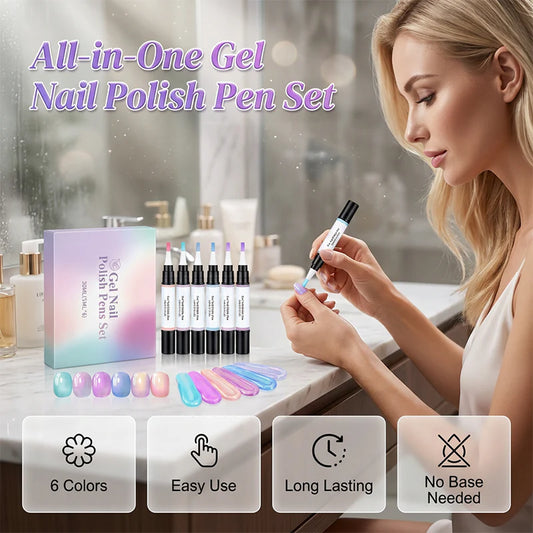 6-Piece Gel Nail Colour Pen Set