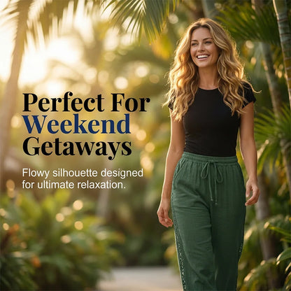 Women’s Lace-Trim Straight Leg Trousers