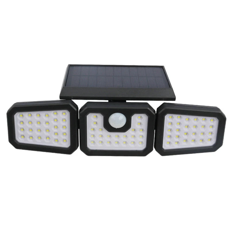 Solar Triple-Head Motion Sensor Wall Light