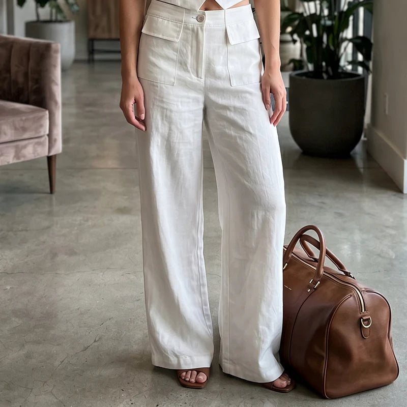 Women's Relaxed Wide-Leg Trousers