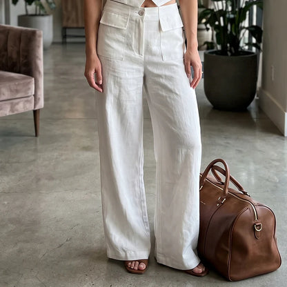 Women's Relaxed Wide-Leg Trousers