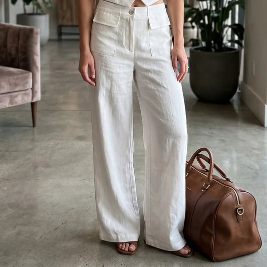 Women's Relaxed Wide-Leg Trousers