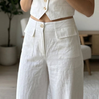 Women's Relaxed Wide-Leg Trousers