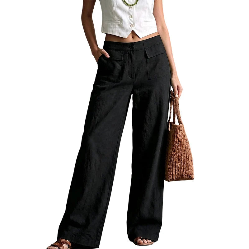 Women's Relaxed Wide-Leg Trousers