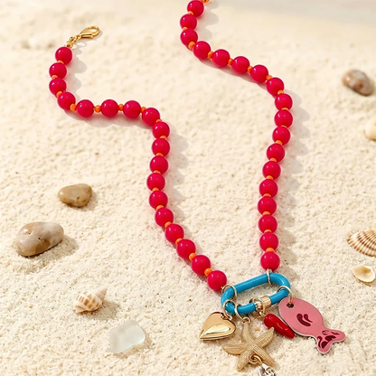 Women's Coastal Charm Beaded Necklace