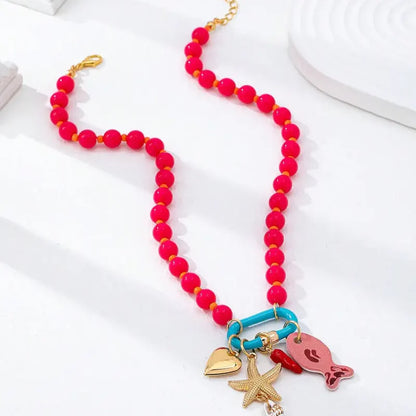 Women's Coastal Charm Beaded Necklace