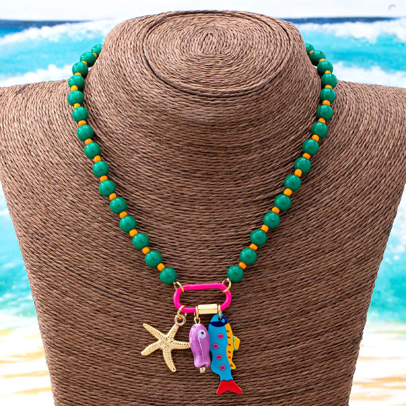 Women's Coastal Charm Beaded Necklace