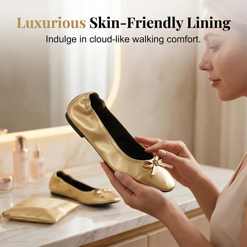 Women’s Foldable Bow Ballet Flats