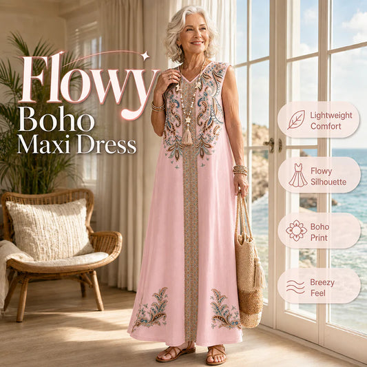 Women’s Printed Boho Maxi Dress