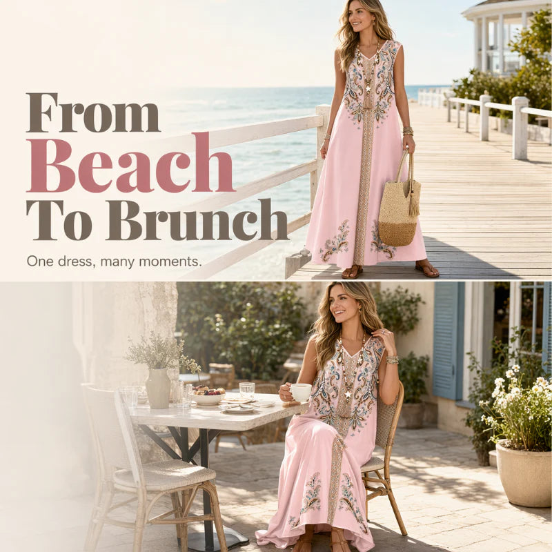 Women’s Printed Boho Maxi Dress