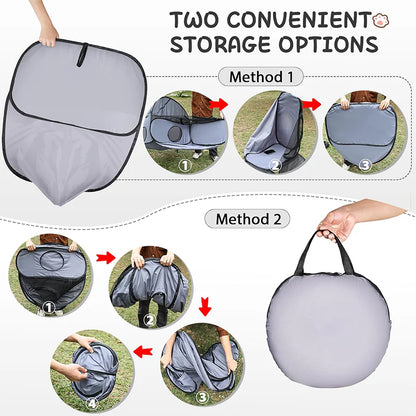 Foldable Pet Playpen with Tunnel