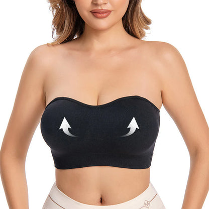 Women’s Wireless Bandeau Bra with Detachable Straps