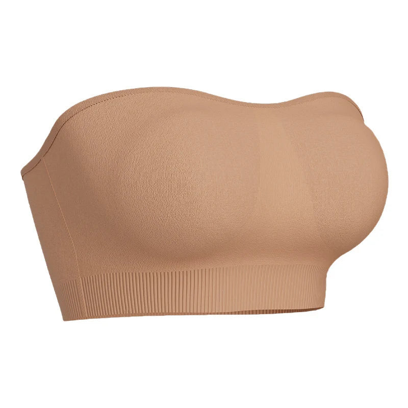 Women’s Wireless Bandeau Bra with Detachable Straps