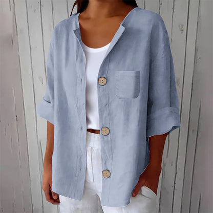Women’s Relaxed Short-Sleeve Summer Blouse