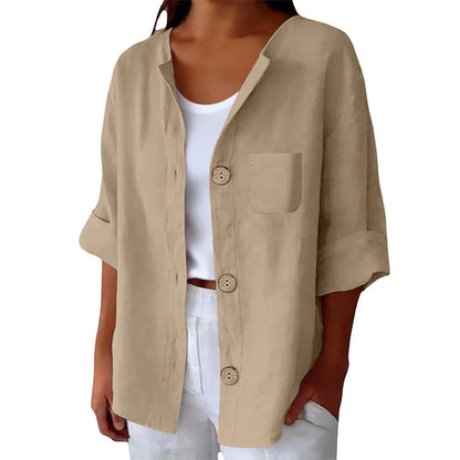 Women’s Relaxed Short-Sleeve Summer Blouse