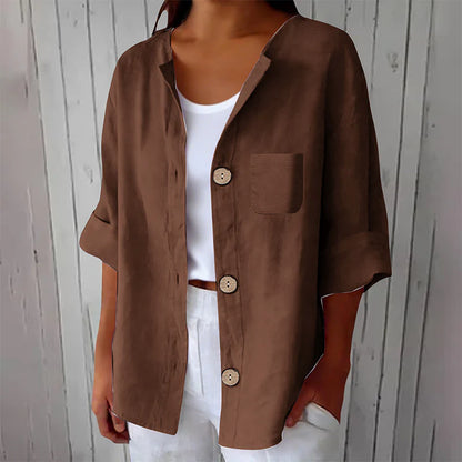 Women’s Relaxed Short-Sleeve Summer Blouse