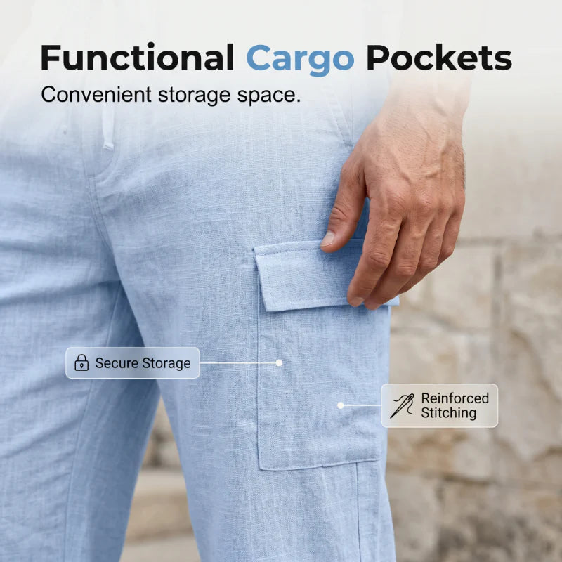 Men’s Textured Polo and Cargo Shorts Set