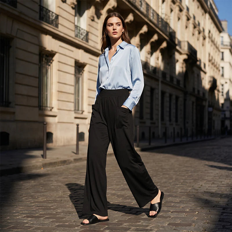 Women’s High-Waisted Wide-Leg Trousers
