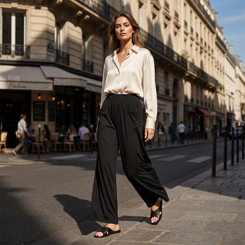 Women’s High-Waisted Wide-Leg Trousers
