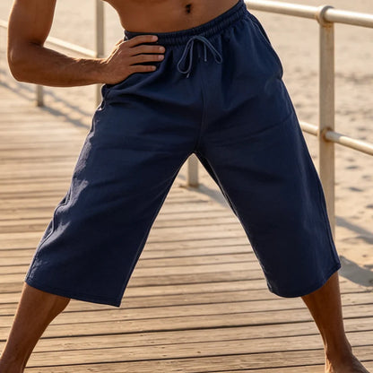 Men’s Cropped Drawstring Lounge Trousers