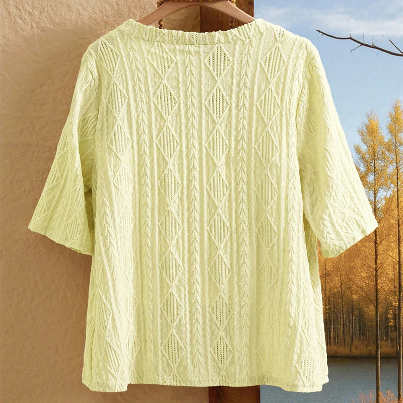 Women's Pointelle Open-Front Knit Cardigan