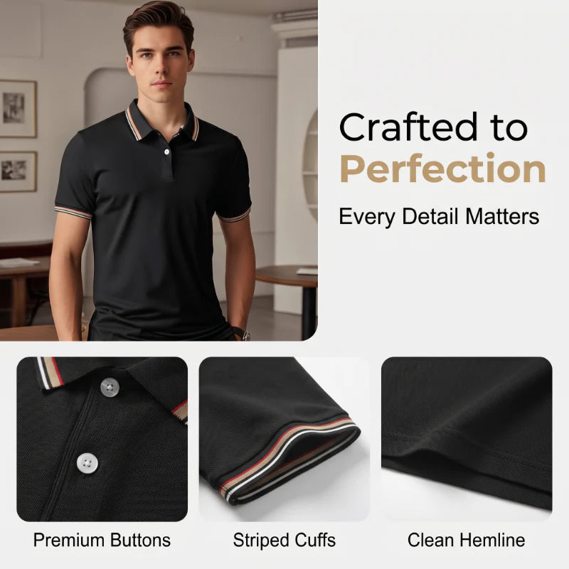 Men’s Contrast Trim Polo Shirt