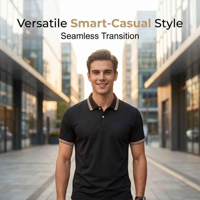 Men’s Contrast Trim Polo Shirt