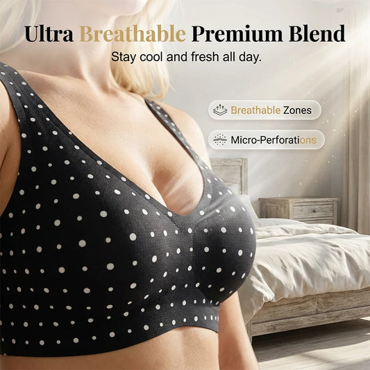 Women’s Seamless Deep V Polka Dot Bra