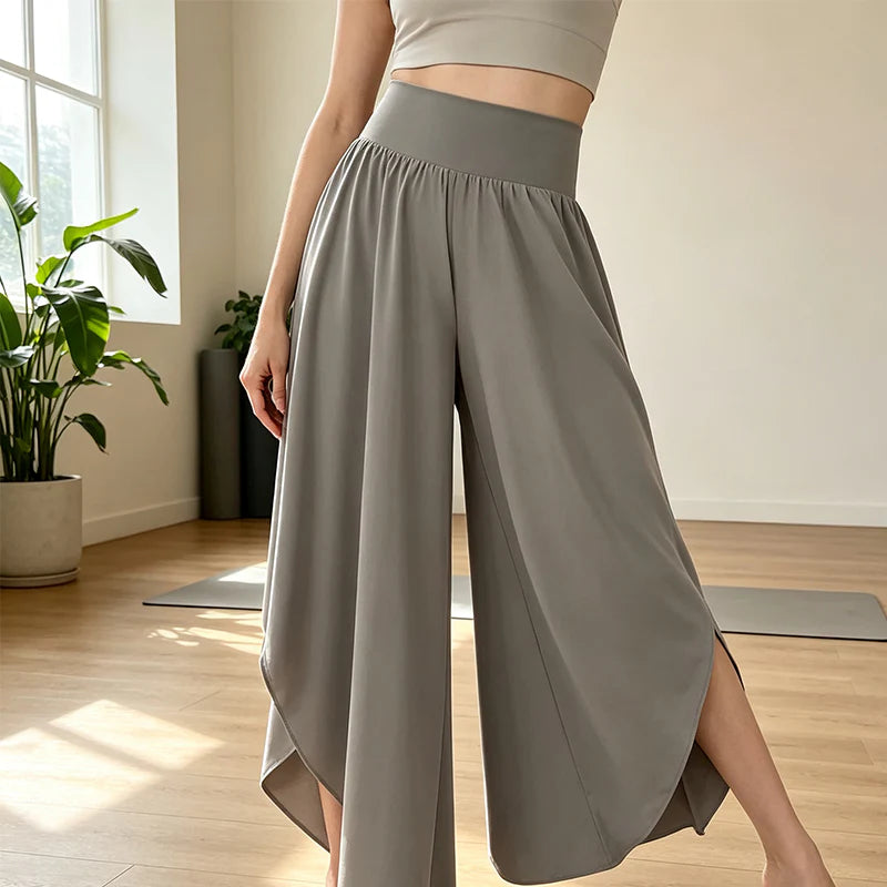 Women’s High-Waisted Flowing Wide-Leg Trousers