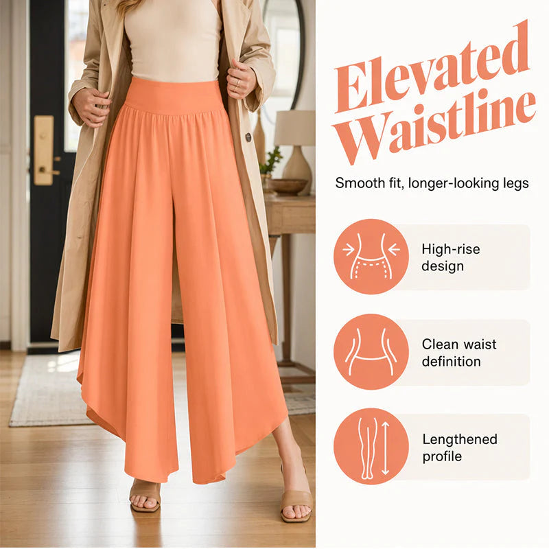 Women’s High-Waisted Flowing Wide-Leg Trousers