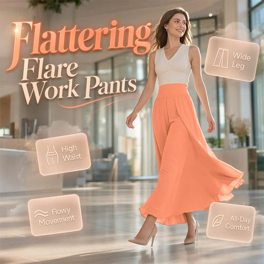 Women’s High-Waisted Flowing Wide-Leg Trousers