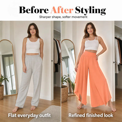 Women’s High-Waisted Flowing Wide-Leg Trousers