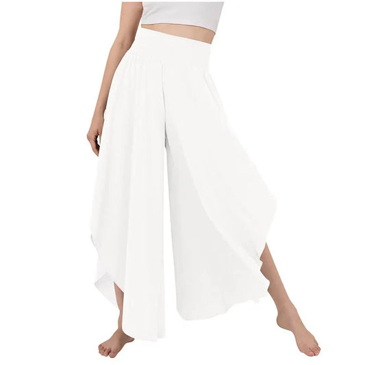 Women’s High-Waisted Flowing Wide-Leg Trousers