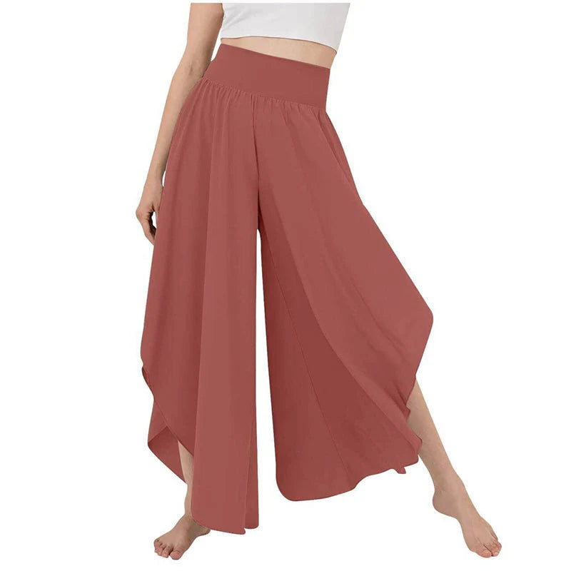 Women’s High-Waisted Flowing Wide-Leg Trousers